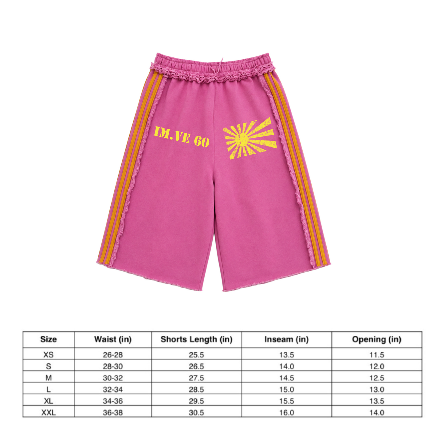 PINK RISING SUN SHORTS