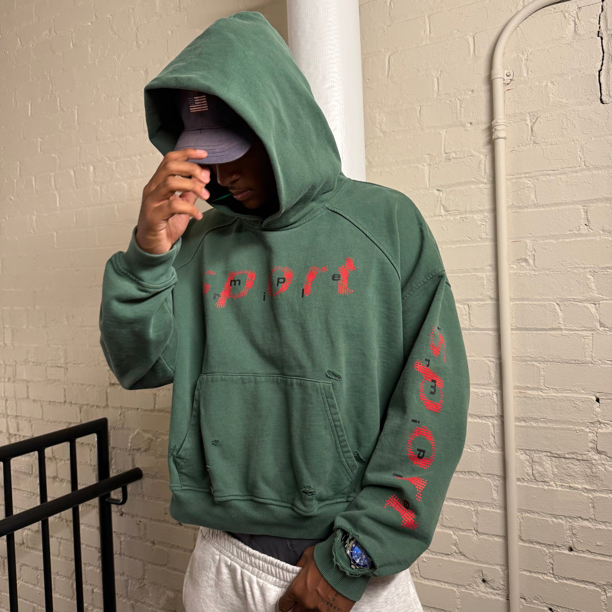GREEN SPORTIER HOODIE