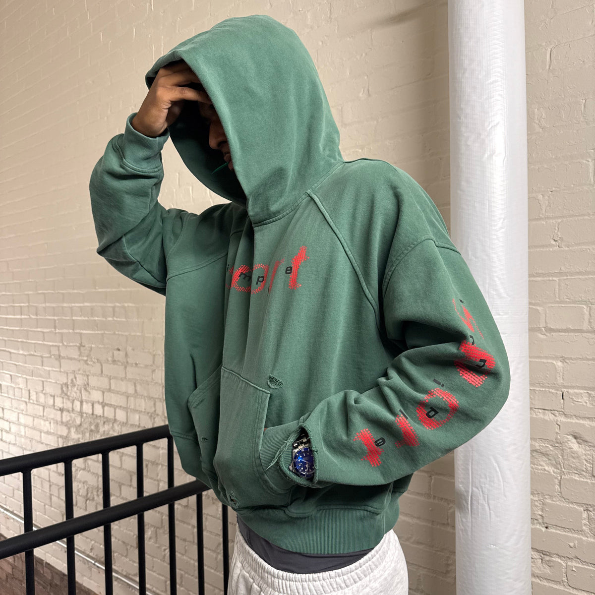 GREEN SPORTIER HOODIE