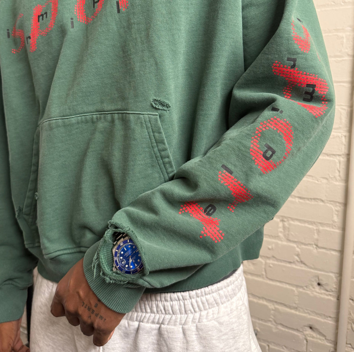 GREEN SPORTIER HOODIE