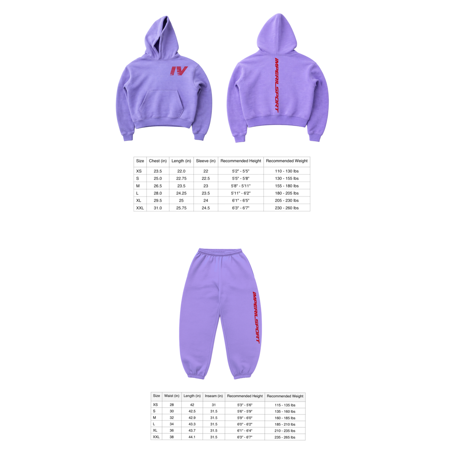 PURPLE SPORT SWEATSUIT