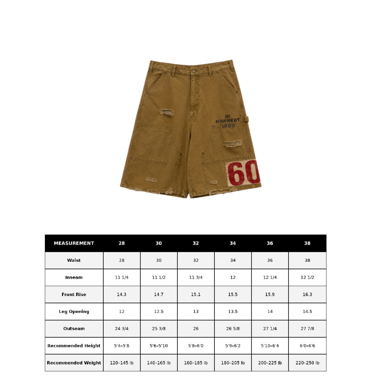 KHAKI GUNNERY DK SHORTS