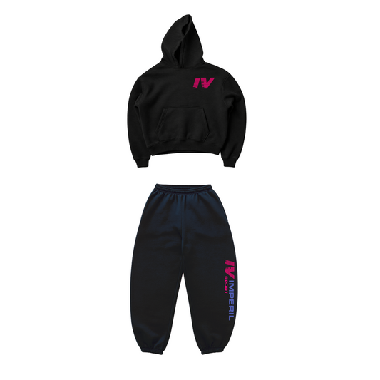 BLACK SPORT SWEATSUIT