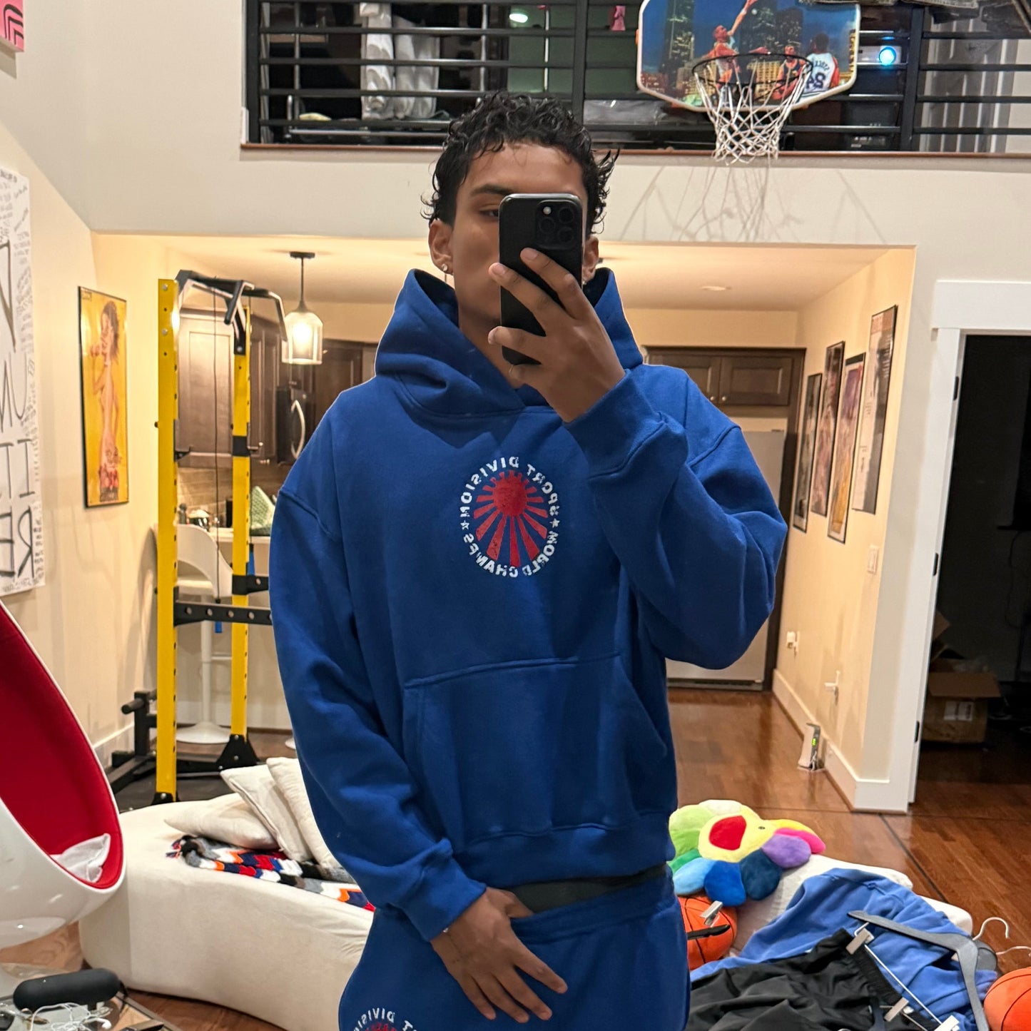 BLUE SPORT DIVISION HOODIE
