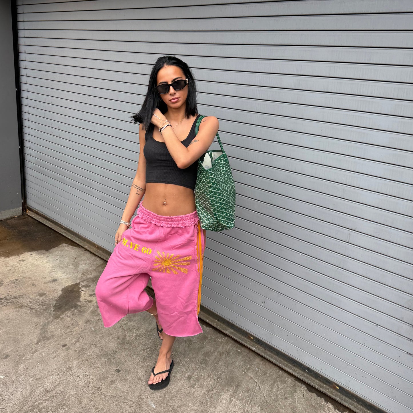 PINK RISING SUN SHORTS