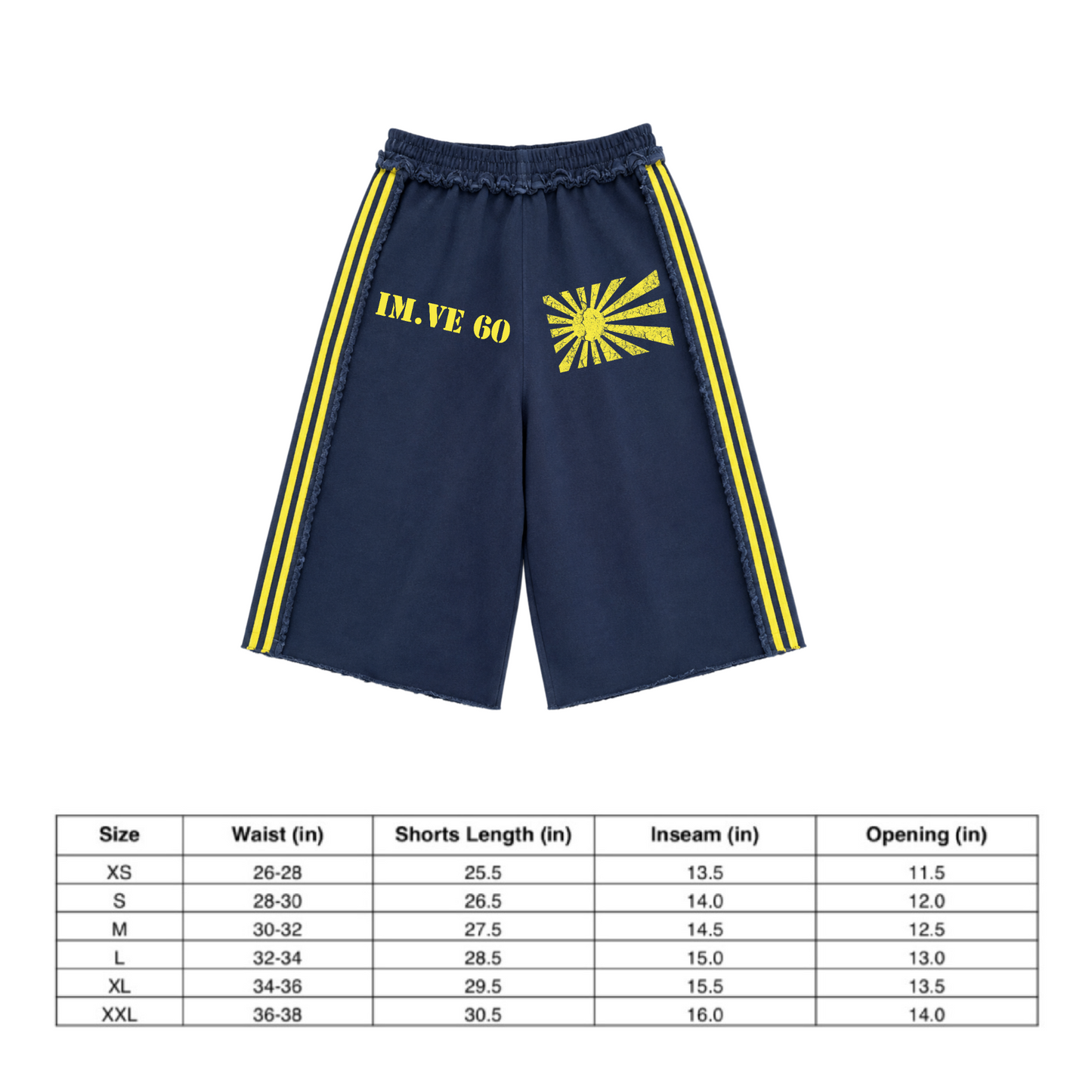 BLUE RISING SUN SHORTS