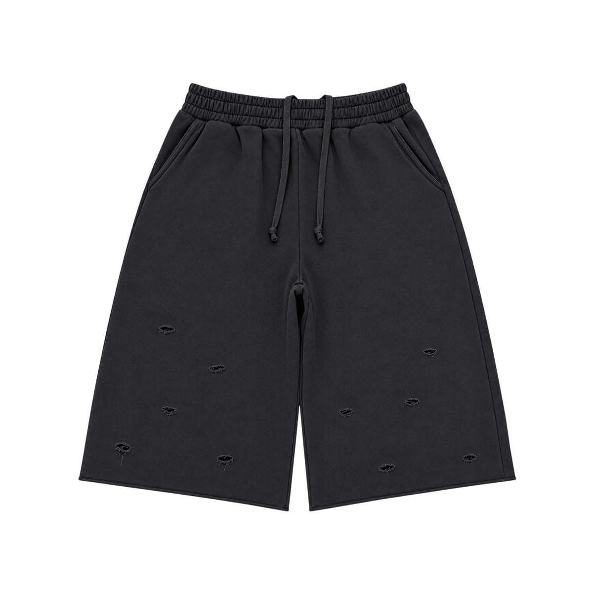 BLACK BASIC 3/4 SHORTS