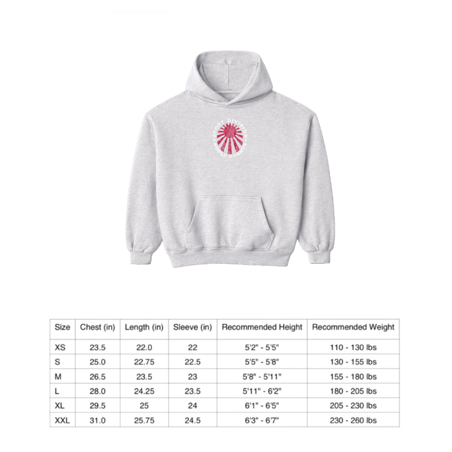 GREY SPORT DIVISION HOODIE