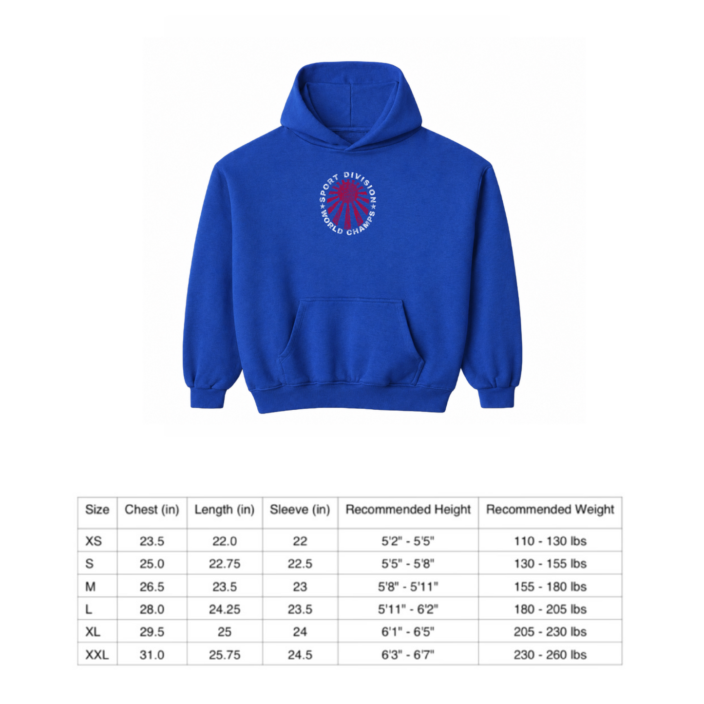 BLUE SPORT DIVISION HOODIE
