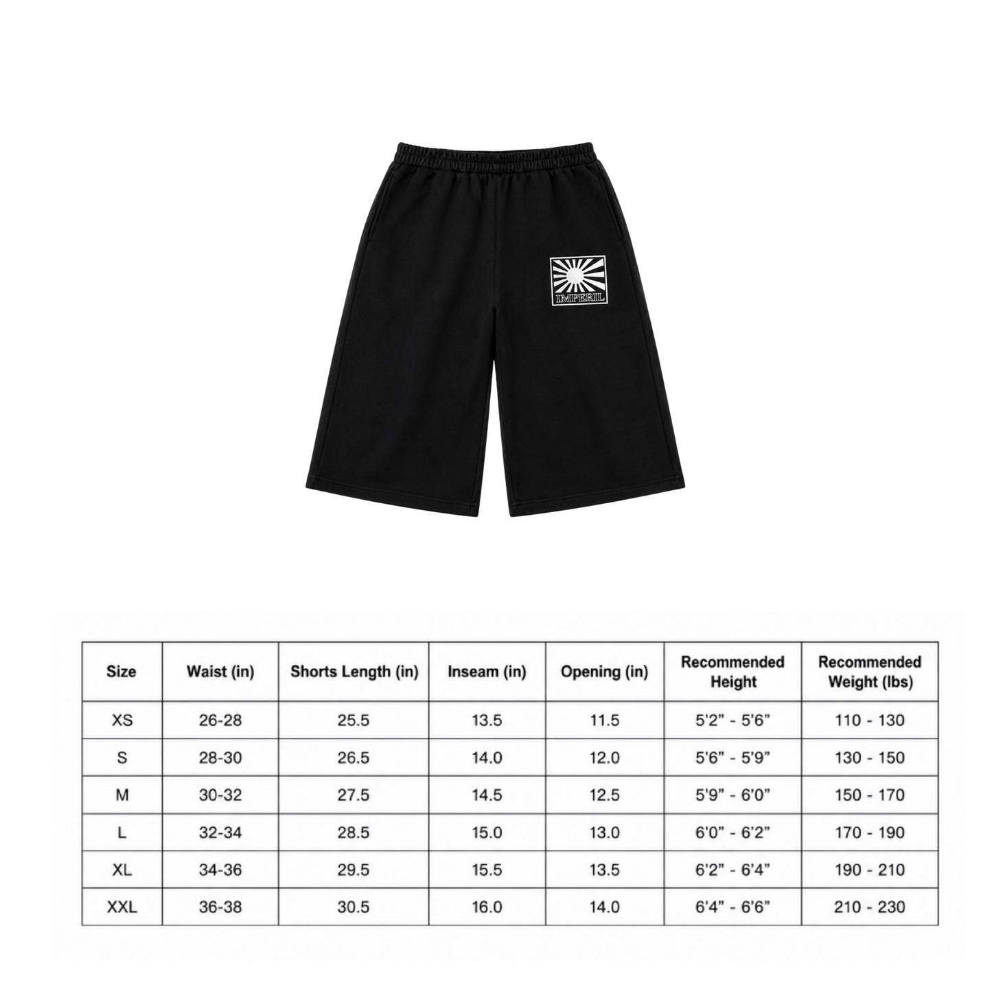 BLACK BASIC SHORTS