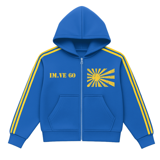 BLUE RISING SUN HOODIE