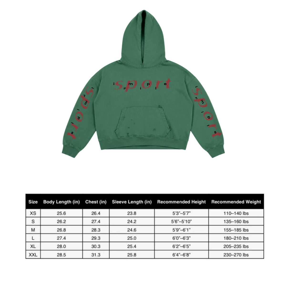 GREEN SPORTIER HOODIE